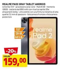 Realme - Pad2 Gray Tablet Android