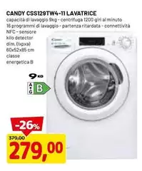 Candy - CSS129TW4-11 Lavatrice