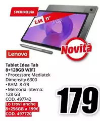Lenovo - Tablet Idea Tab 8+128GB Wifi