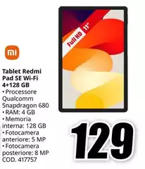 Xiaomi - Tablet Redmi Pad Se Wi-Fi 4+128 Gb