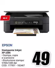 Epson - Stampante Inkjet XP-2205