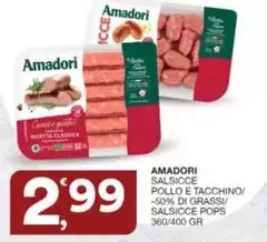 Amadori - Salsicce Pollo E Tacchino/ -50% Di Grassi/ Salsicce Pops