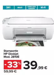 HP - Stampante Deskjet Mod. 2810E