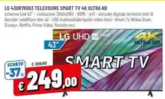 LG - 43UR78003 TELEVISORE SMART TV 4K ULTRAL HD