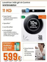 Samsung - Lavatrice 1.400 Giri Ai-Control WW11DG6B25LK