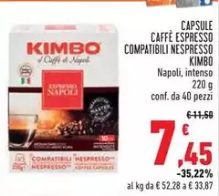 Kimbo - Capsule Caffè Espresso Compatibili Nespresso