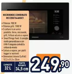 Samsung - Microonde Combinato MC32DG7646KKE1