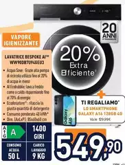 Samsung - Lavatrice Bespoke Ai WW90DB7U94GEU3