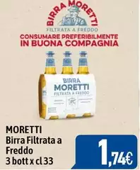 Moretti - Birra Filtrata A Freddo