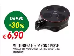 Spina - Multipresa Tonda Con 4 Prese
