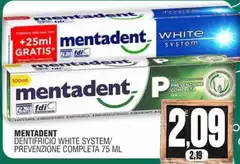 Mentadent - Dentifricio White System/ Prevenzione Completa