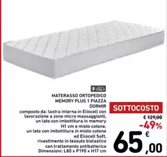 Dormir - Materasso Ortopedico Memory Plus