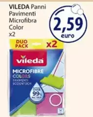 Vileda - Panni Pavimenti Microfibra Color