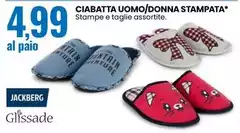 Jackberg/Glissade Ciabatta Uomo/Donna Stampata