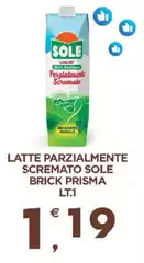 Sole - Latte Parzialmente Scremato  Brick Prisma