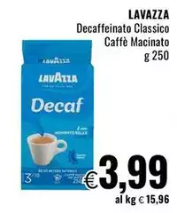 Lavazza - Decaffeinato Classico Caffè Macinato
