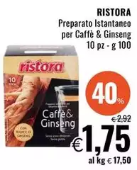 Ristora - Preparato Istantaneo Per Caffè & Ginseng