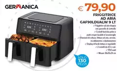 Garmin - Friggitrice Ad Aria GAF90LDUALVW 9 Lt