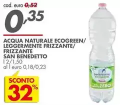 San Benedetto - Acqua Naturale Ecogreen/ Leggermente Frizzante/ Frizzante