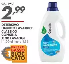 Consilia - Detersivo Liquido Lavatrice Classico X 30 Lavaggi