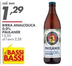 Paulaner - Birra Analcolica 0,0%