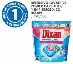 Dixan - Detersivo Lavatrice Power Caps X 35/ 4 In 1 Discs X 32