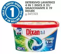 Dixan - Detersivo Lavatrice 4 In 1 Discs X 21/Smacchiante X 19
