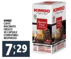 Kimbo - Caffè Macinato Fresco 30 Capsule Compatibili Nespresso