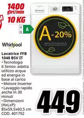 Whirlpool - Lavatrice Ffb 1048 BSV IT