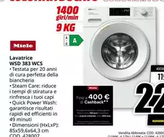 Miele - Lavatrice WSD 383 WCS