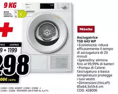 Miele - Asciugatrice TSD 643 WP