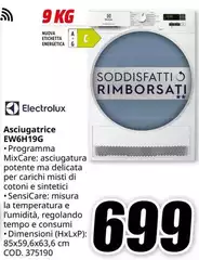 Electrolux - Asciugatrice Ew6h19g