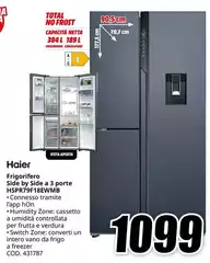 Haier - Frigorifero Side By Side A 3 Porte HSP975718EWMB