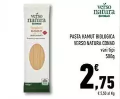 Conad - Verso Natura Pasta Kamut Biologica