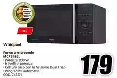 Whirlpool - MCP345BL Forno A Microonde Grigio 2,8 L 700 W Nero