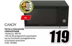 Candy - CMGA25TNDB Forno A Microonde Grigio 28 L Cm Gas 4In Leche