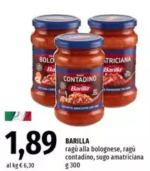 Barilla - Ragù Alla Bolognese, Ragù Contadino, Sugo Amatricina