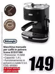 De Longhi - De'Longhi Macchina per caffè in Polvere ECO311BK