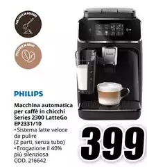 Philips - Macchina Automatica Per Caffè In Chicchi Series 2300 LatteGo EP2331/10