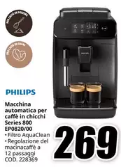 Philips - Macchina Automatica Per Caffè In Chicchi Series 800 Ep0820/00