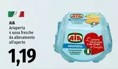 Aia - Ariaperta 4 Uova Fresche Da Allevamento All'aperto
