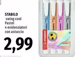 Stabilo - Swing Cool Pastel 4 Evidenziatori Con Astuccio