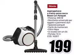 Miele - Aspirapolvere A Traino Senza Sacco Boost CX 1 Parquet