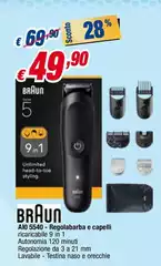 Braun - AIO 5540-Regolabarba E Capelli 
