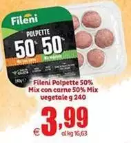 Fileni - Polpette 50% Mix Con Carne 50% Mix Vegetale