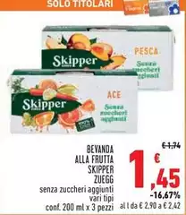 Zuegg - Bevanda Alla Frutta Skipper