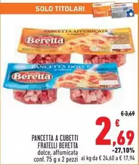 Beretta - Pancetta A Cubetti Fratelli