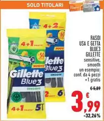 Gillette - Rasoi Usa E Getta Blue3