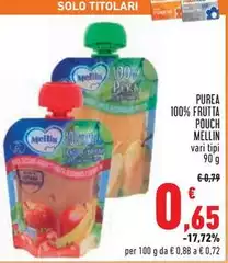 Mellin - Purea 100% Frutta Pouch