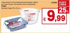 Pyrex - Linea Cucina In Vetro Temperato Borosilicato, Adatta Per Frigo, Freezer, Microonde E Forno Tradizionale